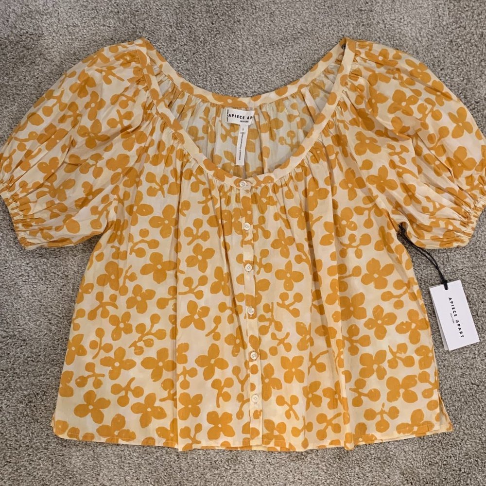 NWT Apiece Apart La Lidia Top Lightweight, Airy Cotton